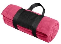 Fleece Blanket With Carrying Strap