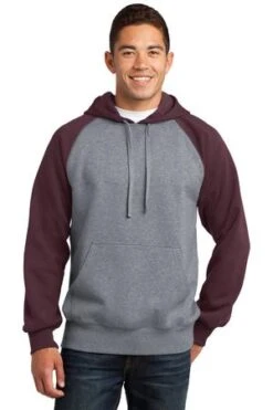 Sport-Tek Raglan Colorblock Pullover Hooded Sweatshirt